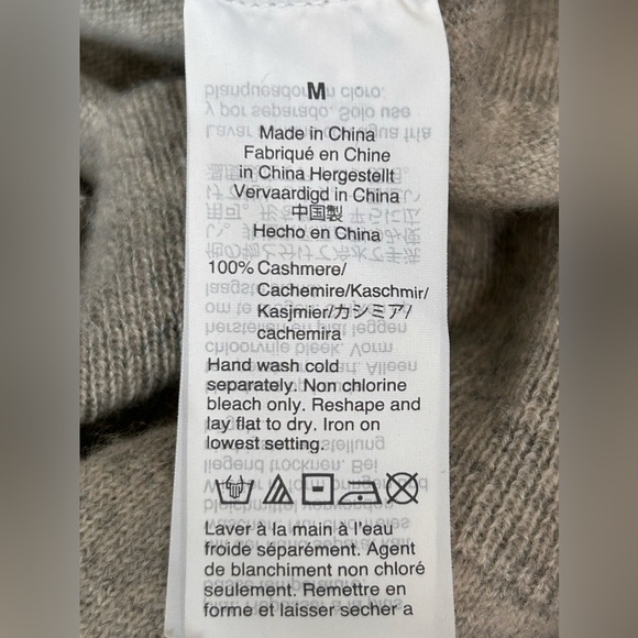 Madewell Cashmere V-Neck Sweater Heather Shadow, size Medium - Picture 10 of 13